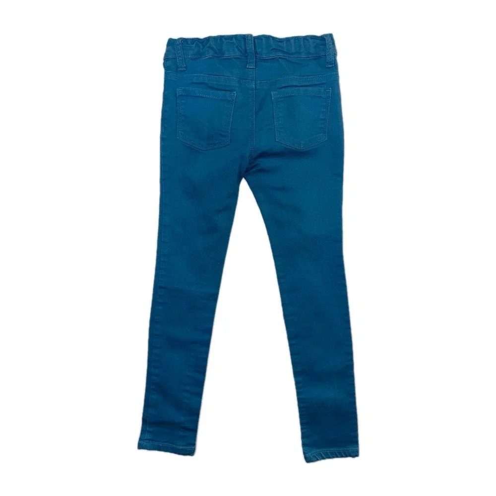 Old Navy Kids Sz 8 Blue Jeans Rockstar Jeggings‎ Adjustable Waist Stretch Teal